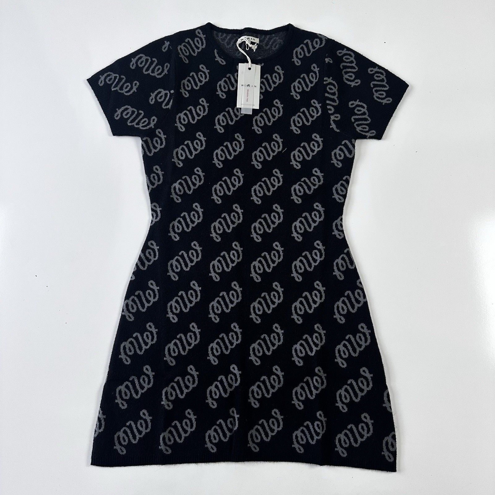 New Malbon Golf Poppy Dress Black Short Sleeve Women's Size M